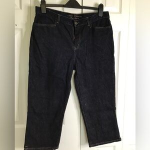 LRL Lauren Ralph Lauren Classic Midcalf Jeans Womens Size 10 Black Dark Wash